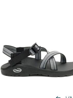 Chaco Black and White Strappy Outdoor Sandal